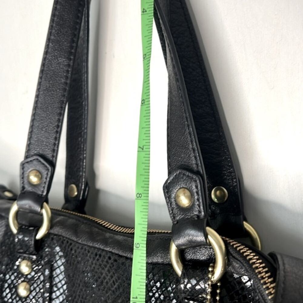 Coach Ashley Black Python Leather Satchel Purse - image 14